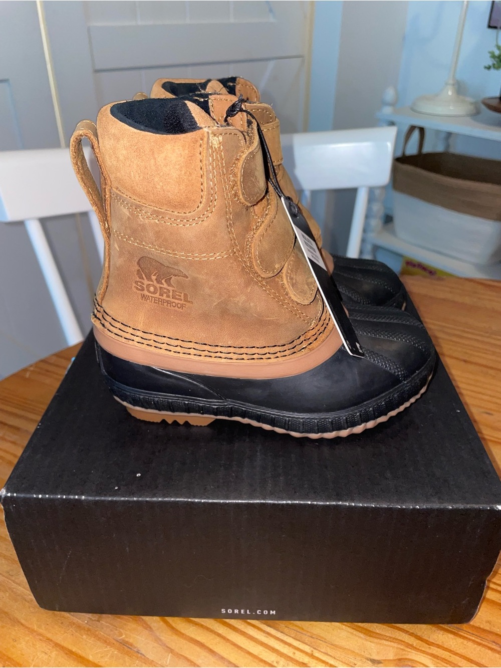 Sorel Childrens Cheyanne II Strap Boot Elk/black Waterproof Insulated Sz Kids 10
